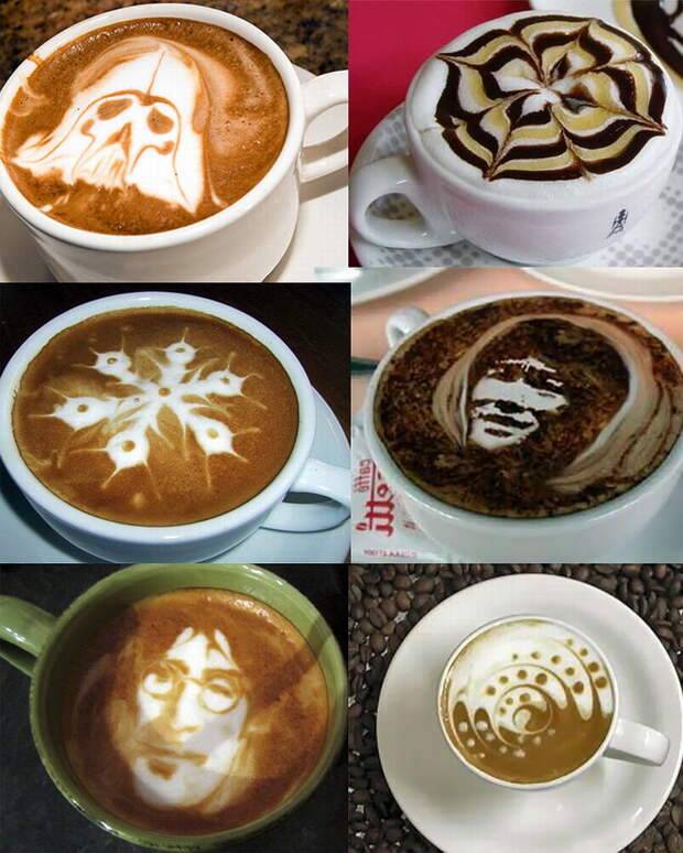 Латте арт: как правильно рисовать на кофе латте, инструкция