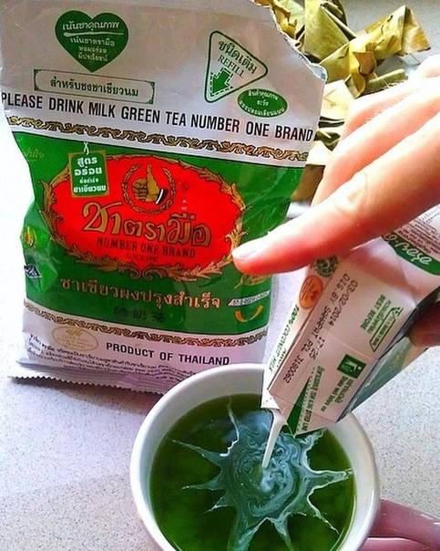 Тайский зеленый молочный чай – изумрудный чай из таиланда