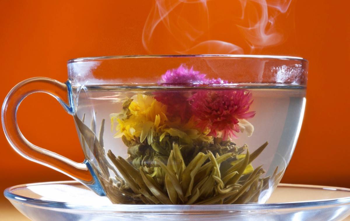 Связанный (распускающий цветок) чай