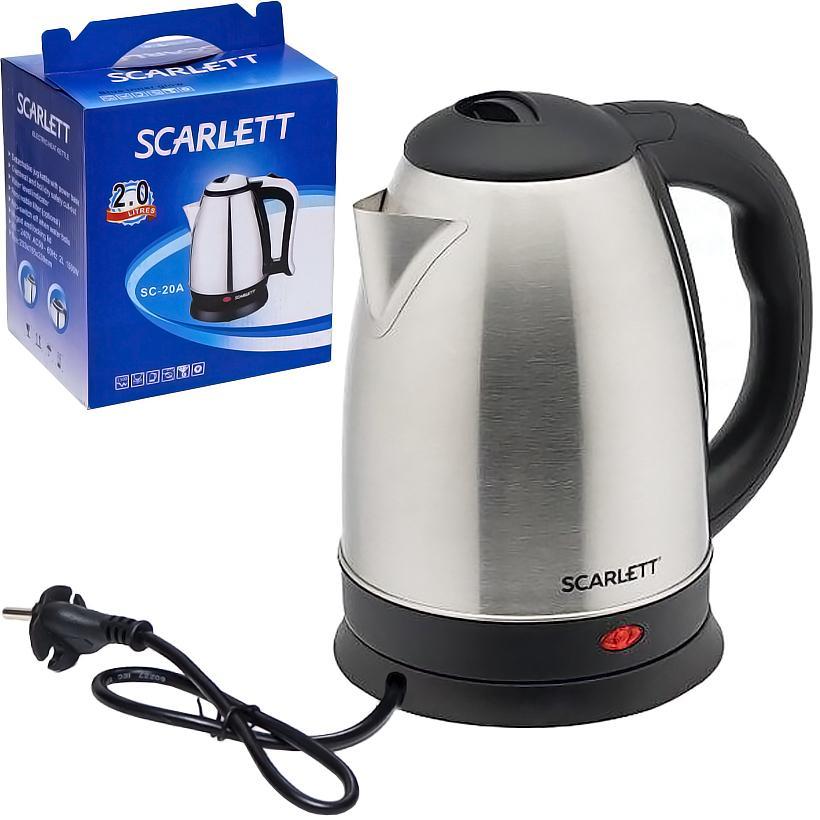 Купить Электрический чайник Scarlett 2л SC-20A, цена 539 грн — Prom.ua  (ID#1770813129)