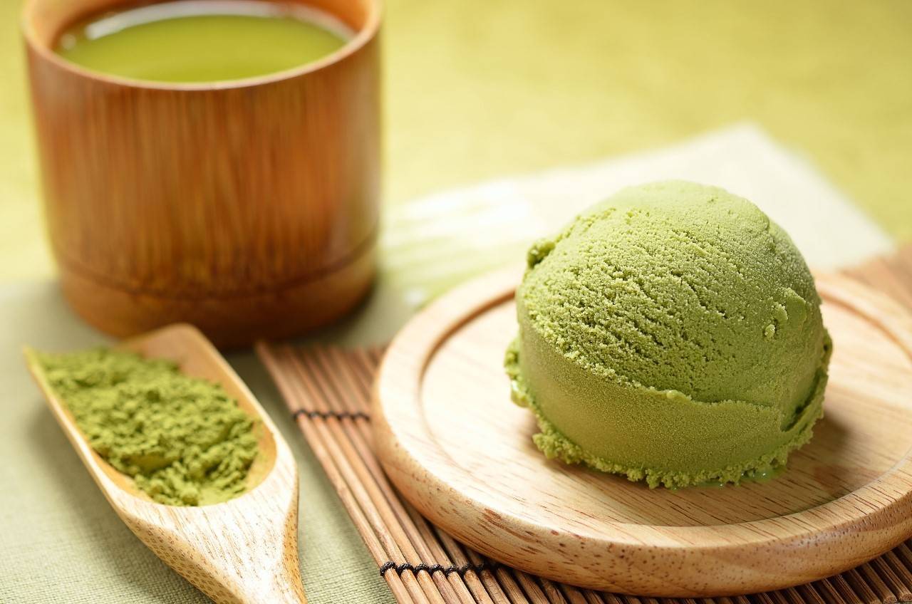 Мороженое с зеленым чаем