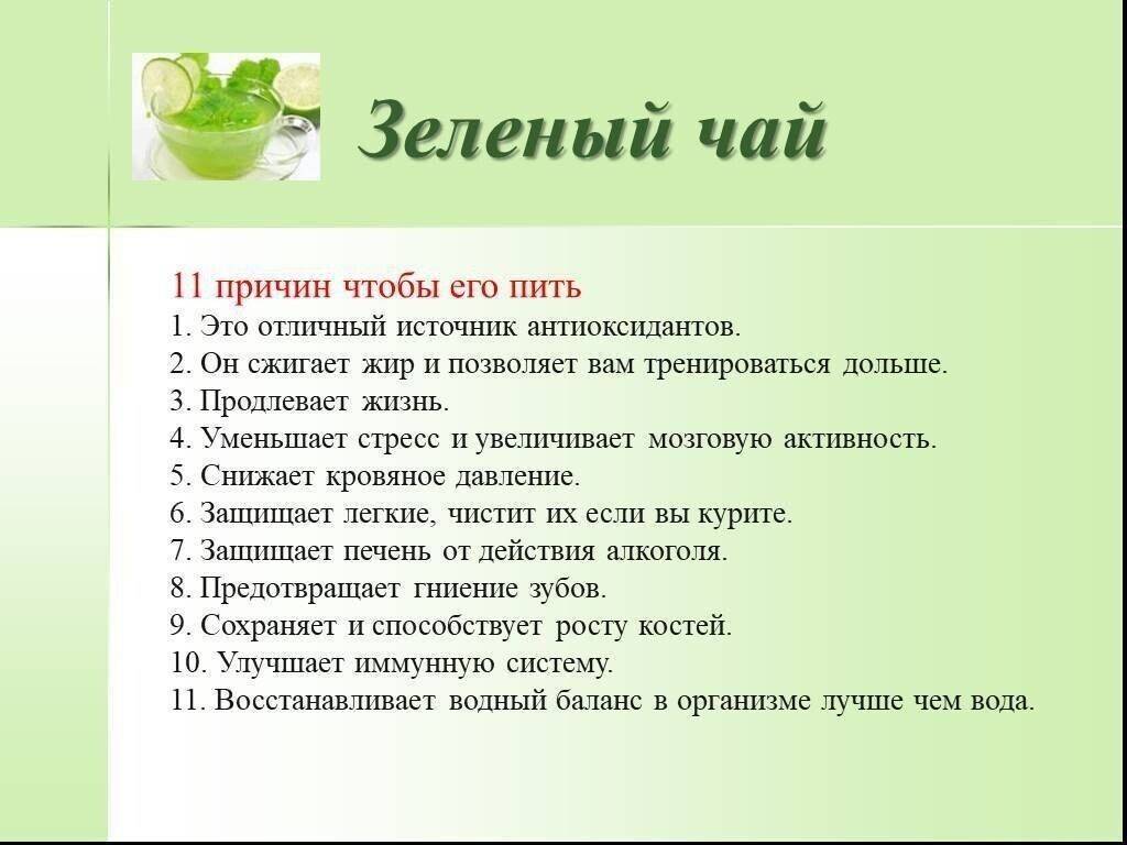 Зеленый чай - полезные свойства и противопоказания
