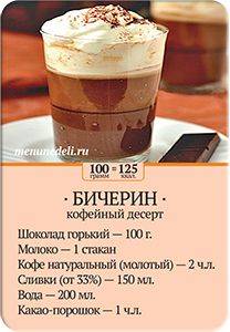 Бичерин кофе рецепт
