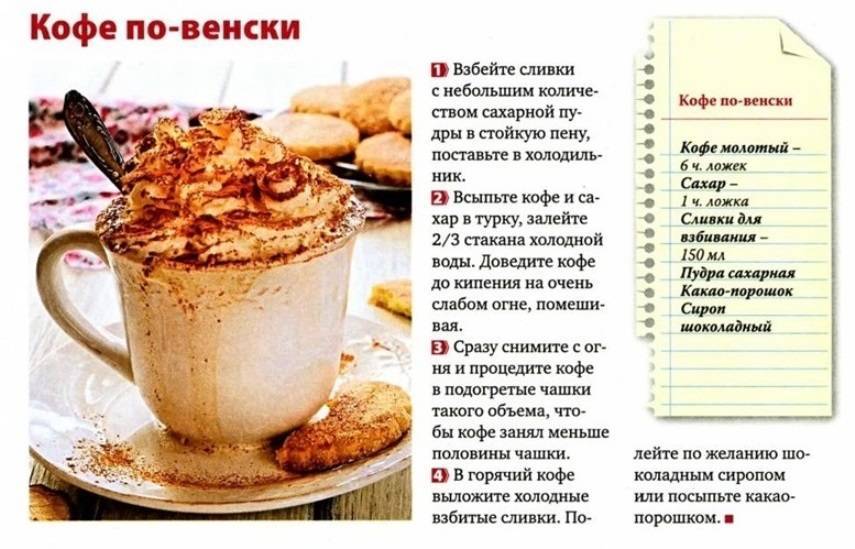 Кофе по-венски - что такое, рецепты, как подавать, калорийность