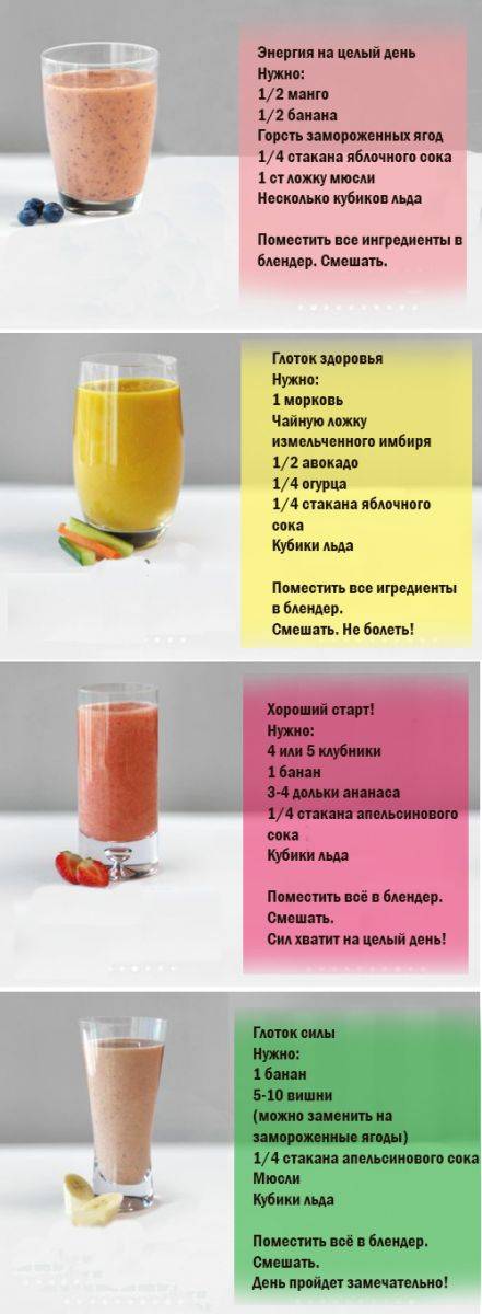Фруктовый смузи: рецепты из фруктов в блендере, как сделать с молоком, для похудения)