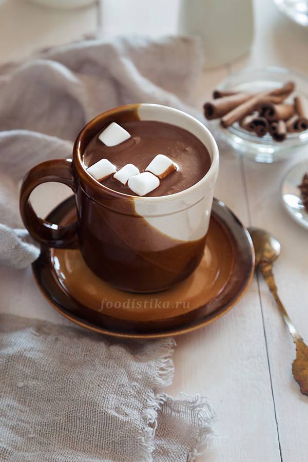 Как сделать горячий шоколад с маршмеллоу - время приготовления