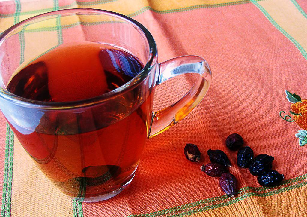 Чай с шиповником: полезные свойства и противопоказания
