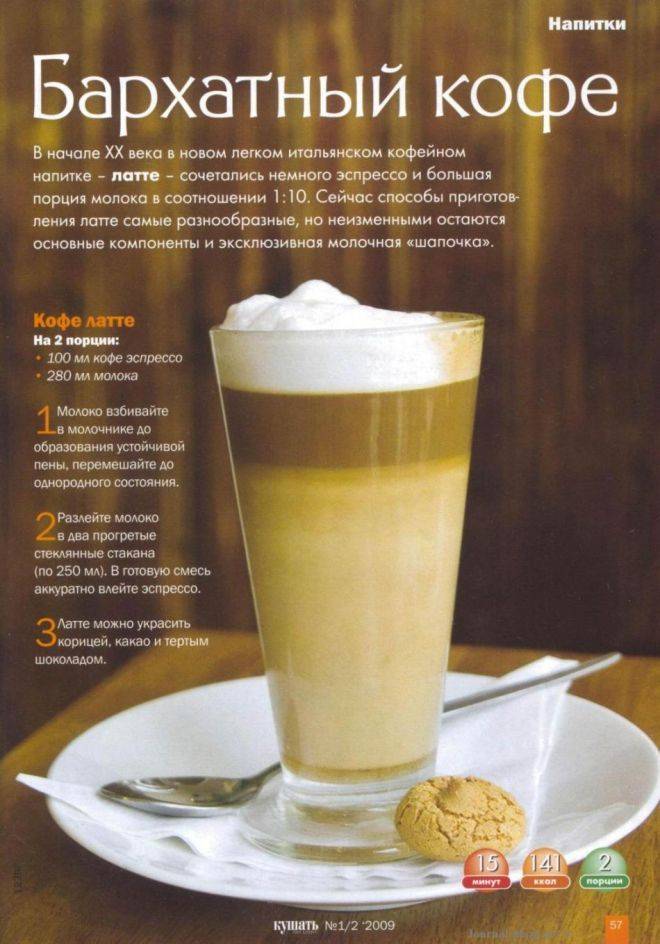 Кофе латте – что это такое и как приготовить латте в домашних условиях