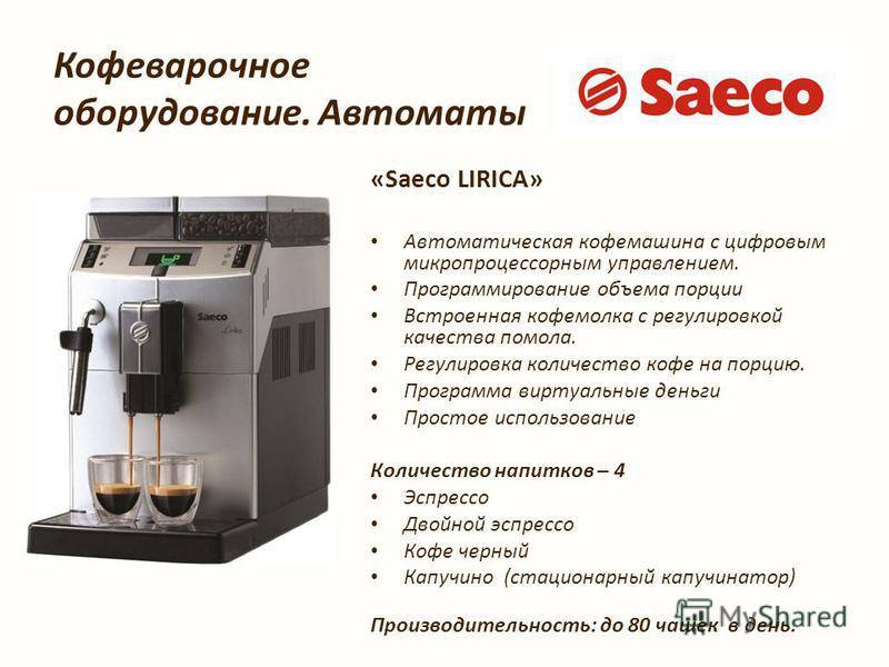 Обзоры кофейной техники saeco