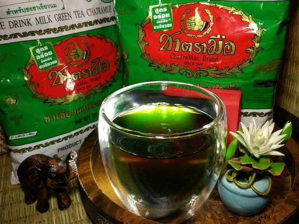 Тайский зеленый молочный чай, чай изумрудного цвета из тайланда