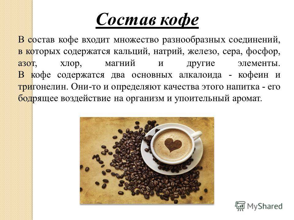 Состав кофейного зерна