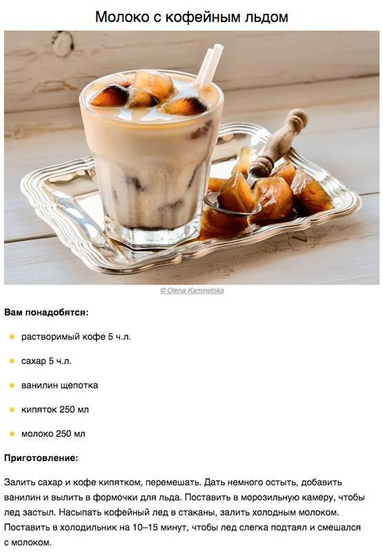 Все рецепты приготовления кофе айс капучино