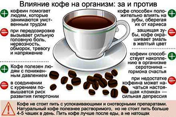 Кофе повышает давление или понижает: при разовом и постоянном употреблении