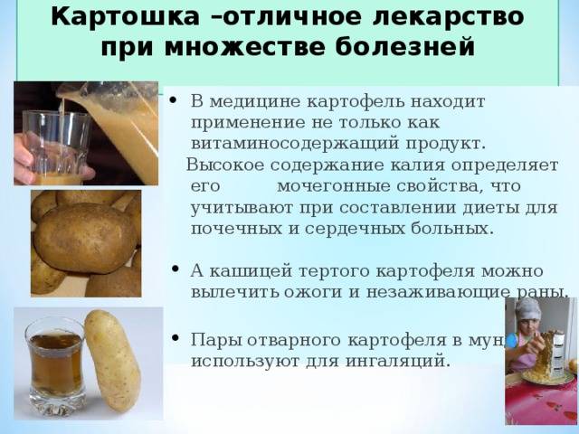 Картофель: полезные свойства и вред, рецепты отваров