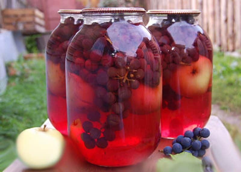 Компот из винограда на зиму пошаговый рецепт