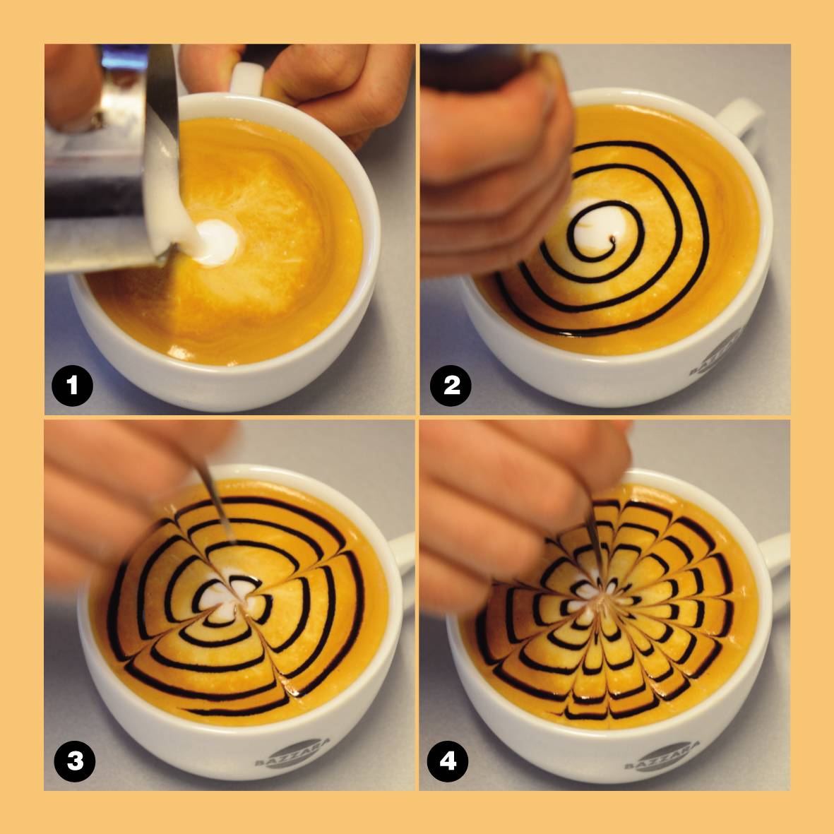 Как рисовать на кофе рисунки