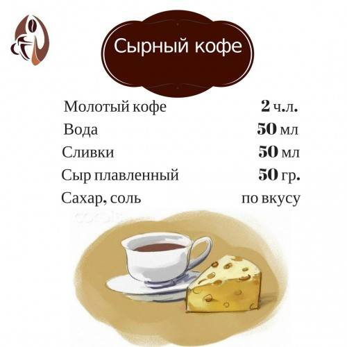 Как готовить кофе с сыром, рецепты