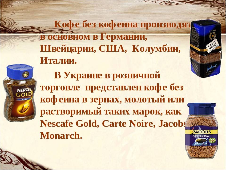 Польза и вред кофе для организма проект